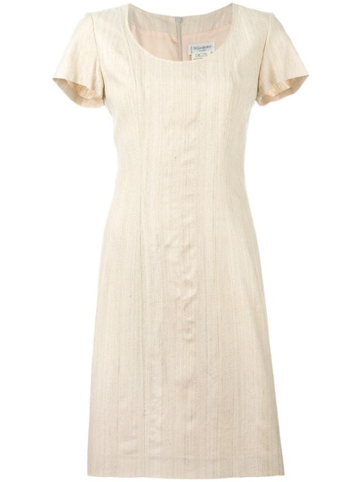 Yves Saint Laurent Pre-owned Classic Round Neck Dress - Neutrals