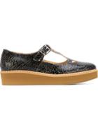 Erika Cavallini Cracked Effect Mary Jane Sandals