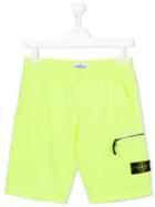 Stone Island Kids Casual Shorts, Boy's, Size: 14 Yrs, Yellow/orange