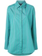 Frenken Screen Stripe Poplin Shirt - Green