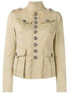 Dsquared2 Military Jacket, Women's, Size: 42, Nude/neutrals, Cotton/spandex/elastane/acetate