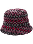 Prada Geometric Knit Hat - Black
