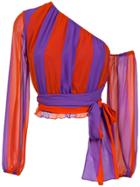 Nk Cropped One Shoulder Top - Red