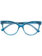 Mcm Embellished Cat Eye Glasses - Blue