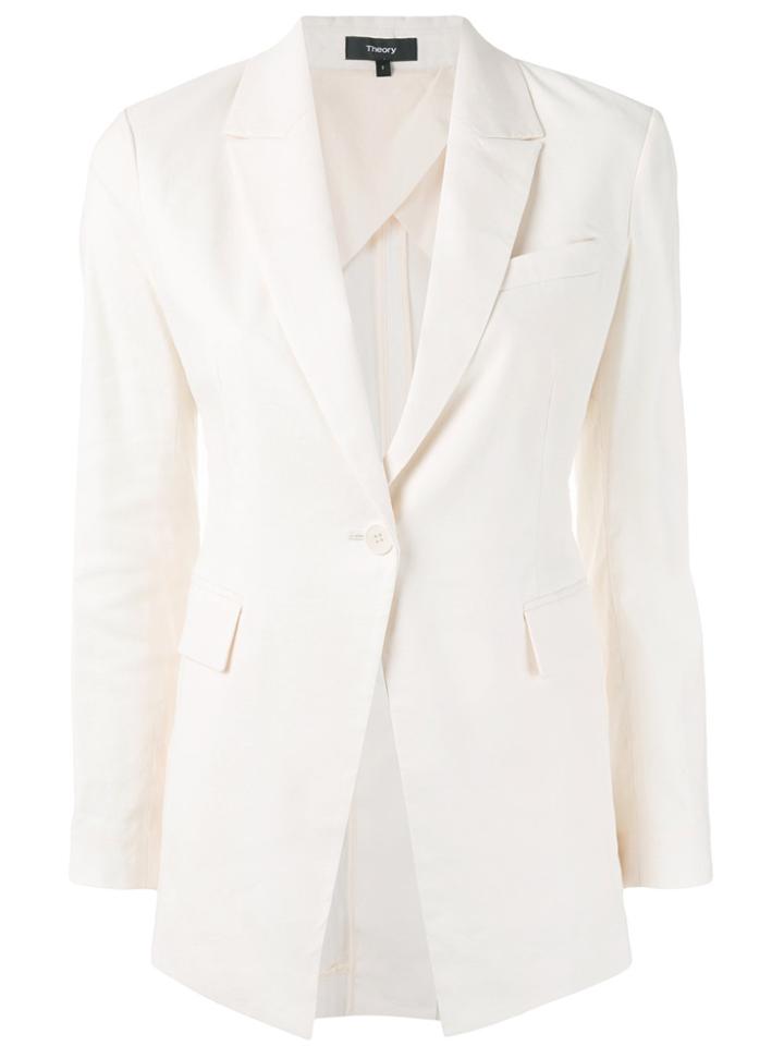 Theory Flap Pocket Blazer - Nude & Neutrals