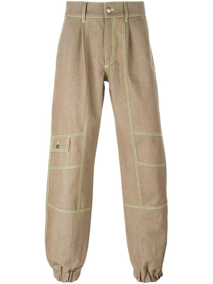 Gosha Rubchinskiy Gathered Ankle Jeans, Men's, Size: M, Brown, Cotton