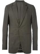 Rick Owens One Button Blazer, Men's, Size: 54, Grey, Cotton/cupro/viscose/virgin Wool