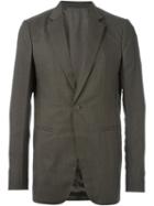 Rick Owens One Button Blazer, Men's, Size: 54, Grey, Cotton/cupro/viscose/virgin Wool