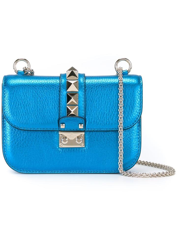 Valentino 'glam Lock' Shoulder Bag, Women's, Blue
