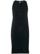 Antonelli Square Back Cutout Sleeveless Dress - Black