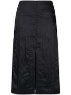 Jil Sander Front Slit Midi Skirt - Blue