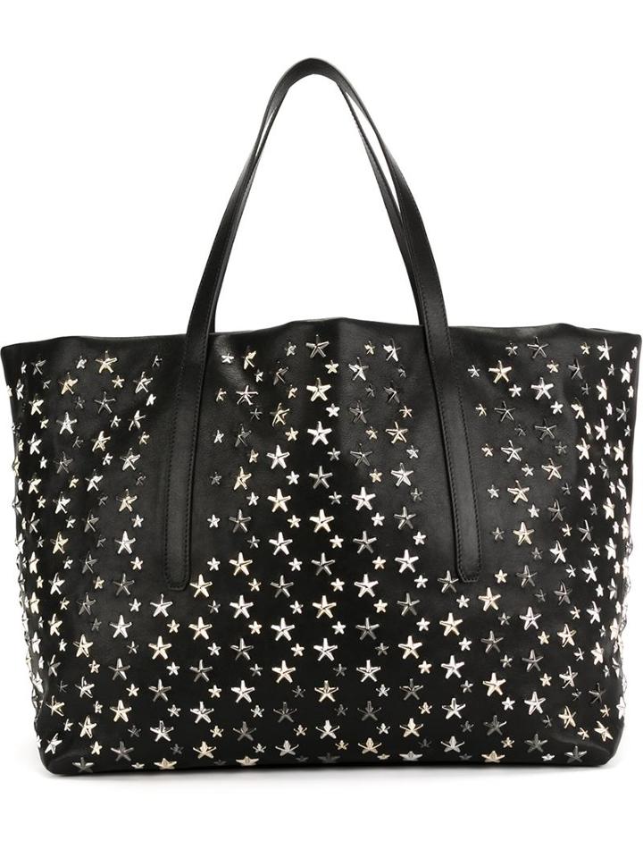 Jimmy Choo - 'pimlico' Tote - Men - Lamb Skin/brass - One Size, Black, Lamb Skin/brass