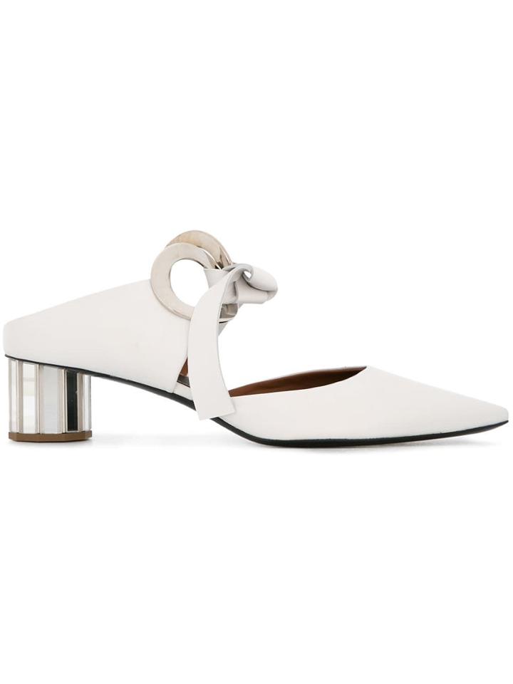 Proenza Schouler Grommet Block Heel Mule - White