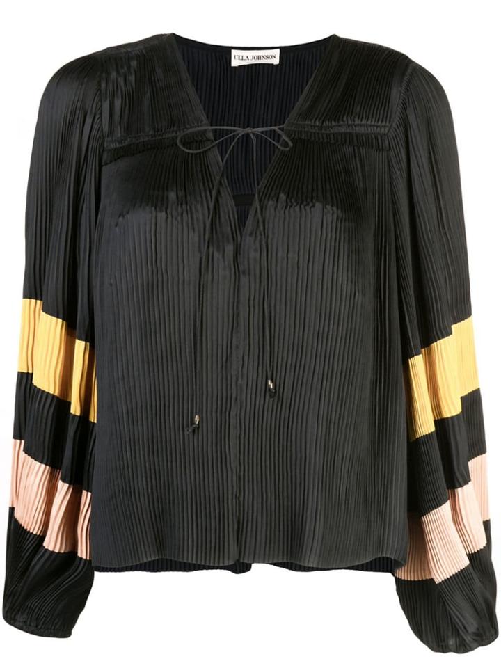 Ulla Johnson V-neck Tie Blouse - Black