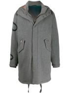 Paul Smith Logo Sleeve Padded Coat - Grey
