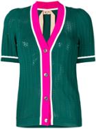 No21 Short Sleeve Knitted Cardigan - Green