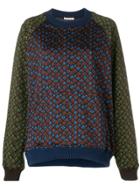 Marni Raglan Sleeve Pattern Sweatshirt - Brown