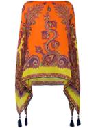 Etro Mixed Paisley Draped Blouse - Yellow & Orange