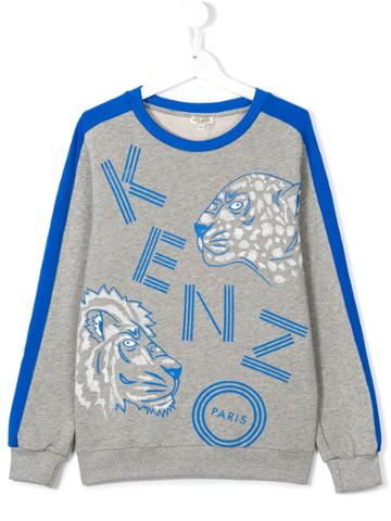 Kenzo Kids Wild Cats Print Sweatshirt - Grey