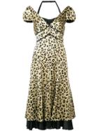 Cinq A Sept Leopard Print Dress, Women's, Size: 4, Nude/neutrals, Silk/polyester