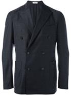Boglioli Double Breasted Blazer, Men's, Size: 48, Blue, Acetate/cupro/virgin Wool