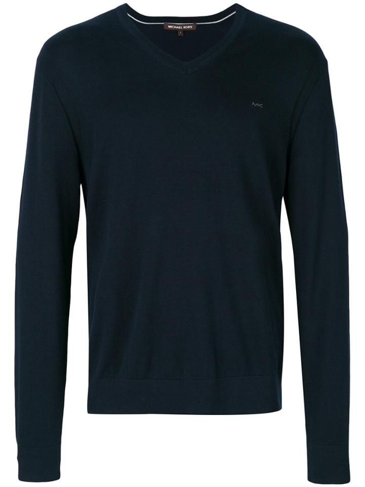 Michael Kors Collection V-neck Jumper - Blue