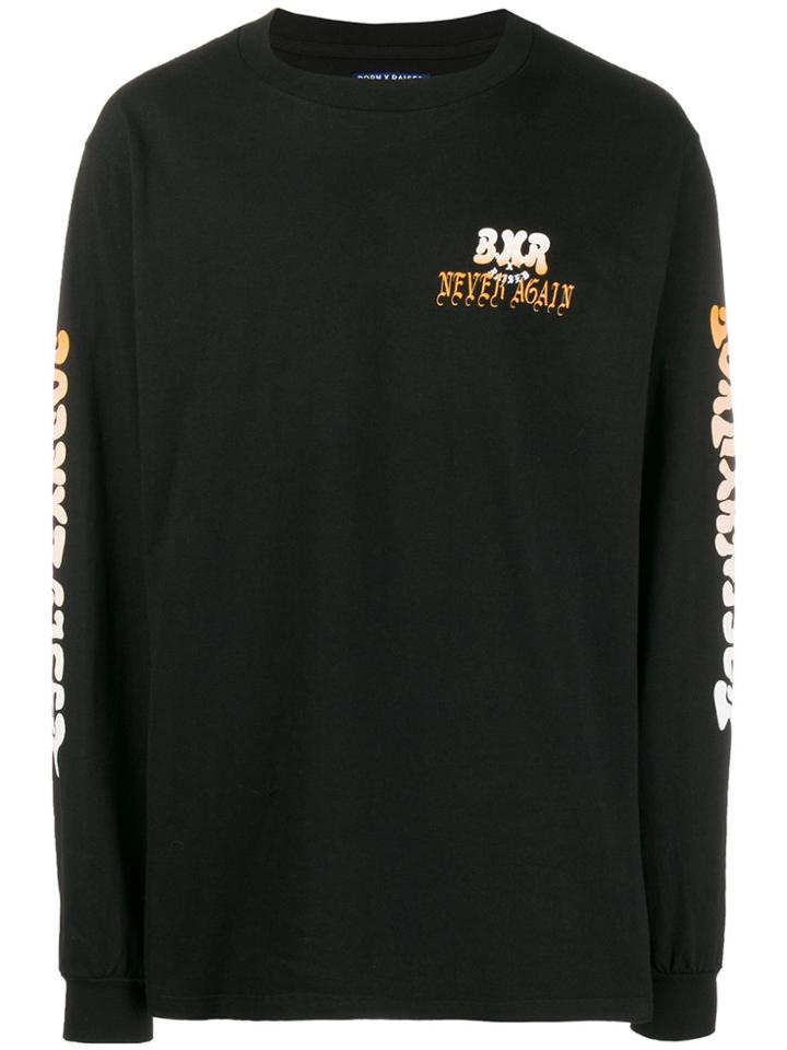 Bornxraised Never Again Long Sleeve Top - Black