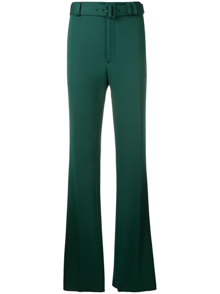 Prada Regular Fit Tailored Trousers - Green