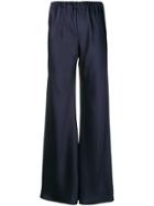 Blanca Satin Wide-leg Trousers - Blue