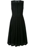 Cavalli Class Broderie Fit And Flare Dress - Black