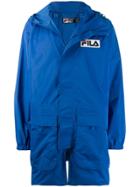 Fila Logo Patch Parka - Blue