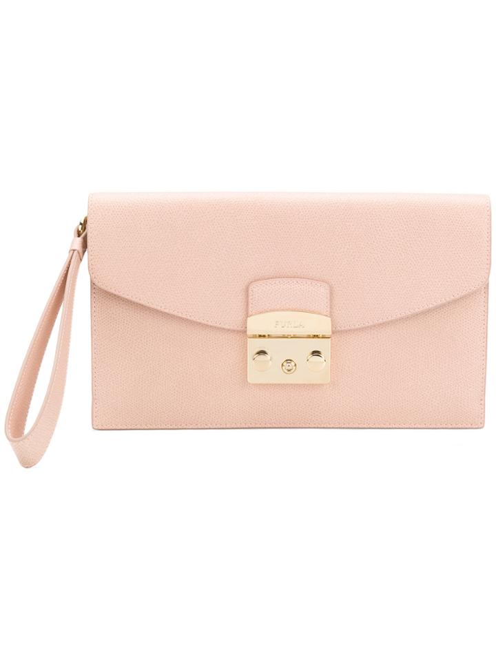 Furla Metropolis Clutch - Pink & Purple