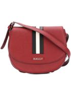 Bally Stripe Detail Saddle Bag - Red