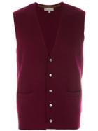 N.peal The Chelsea Milano Cashmere Waistcoat - Red