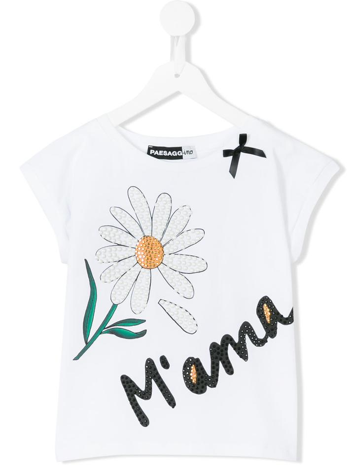 Paesaggino - Studded Daisy Top - Kids - Cotton/spandex/elastane - 8 Yrs, White