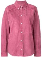 Isabel Marant Étoile Suede Button Down Shirt - Purple