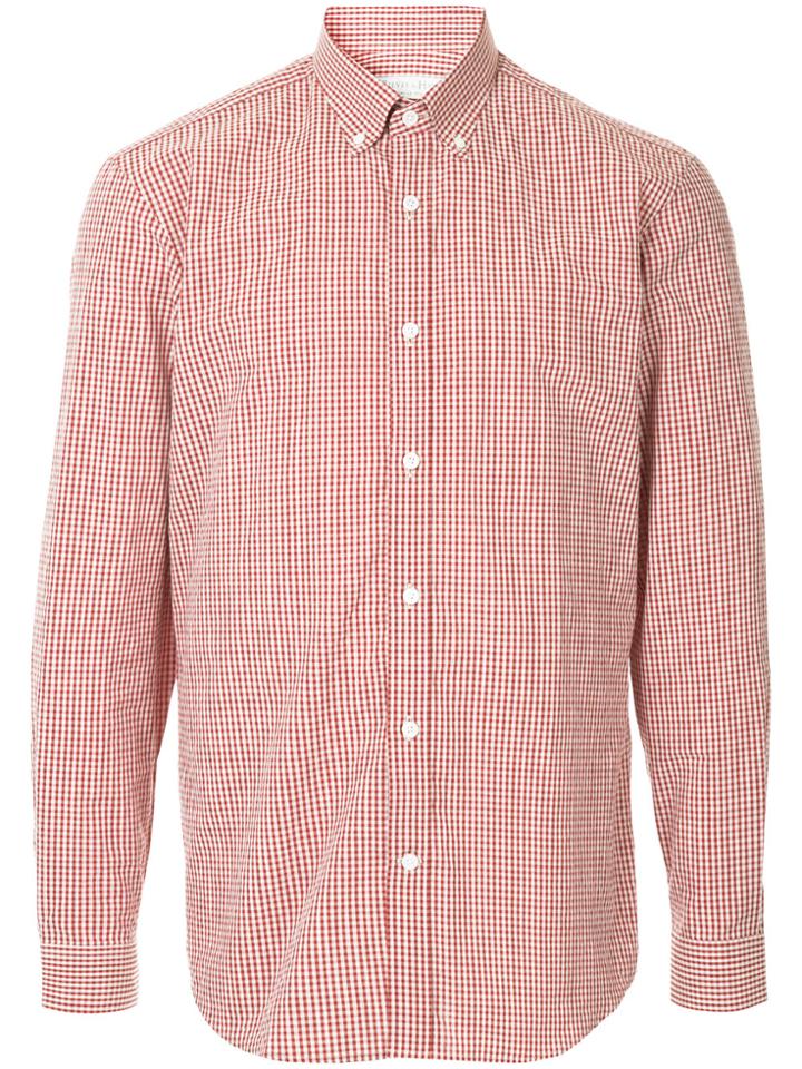 Gieves & Hawkes Check Button-down Shirt - Red