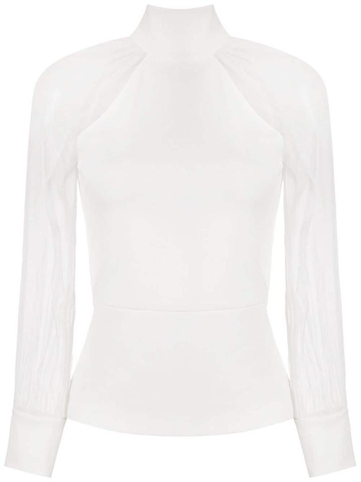 Gloria Coelho High Neck Top - White