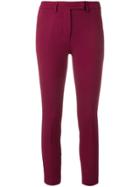 Blanca Slim-fit Cropped Trousers - Purple