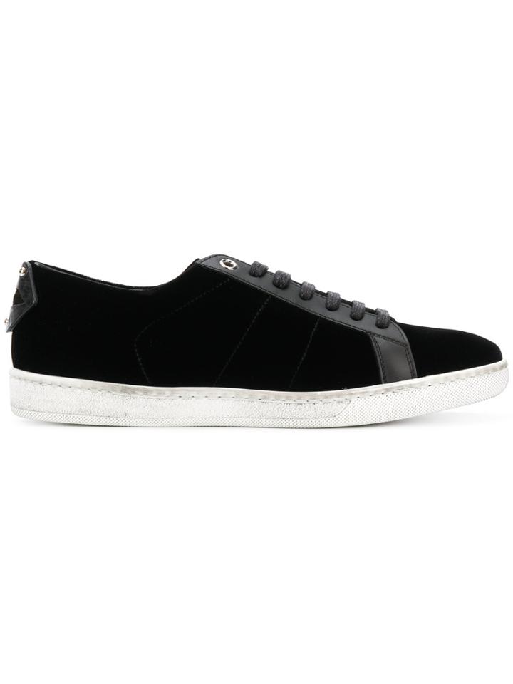 Saint Laurent Signature Court Classic Sl/01 Lips Sneakers - Black