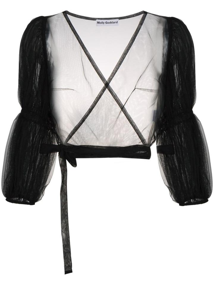 Molly Goddard Sheer Tulle Blouse - Black