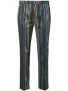 Akris Punto Striped Crop Trousers - Blue