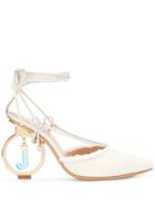 Jacquemus Frayed Wrap Pumps - Neutrals