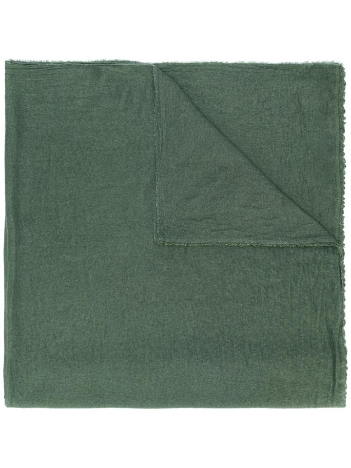 Faliero Sarti Raw Edge Scarf - Green