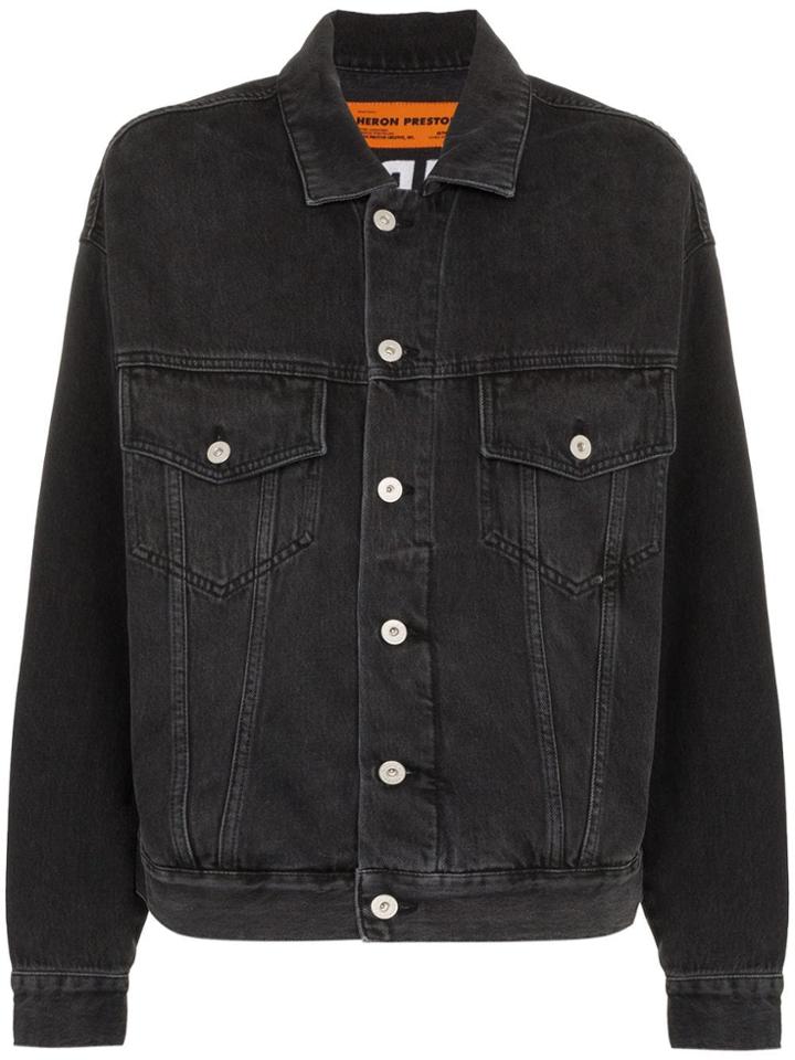 Heron Preston Hp Ls Jkt Dnm Btn Dwn W Frnt Pkts - Black