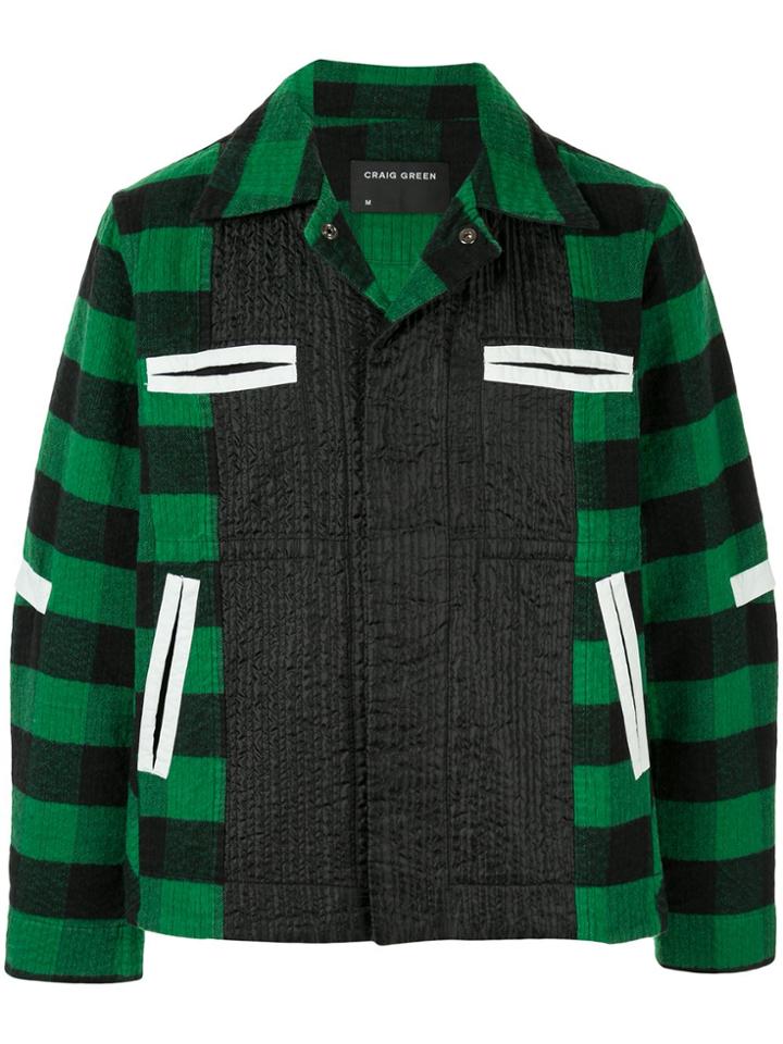 Craig Green Plaid Panelled Shirt Jacket