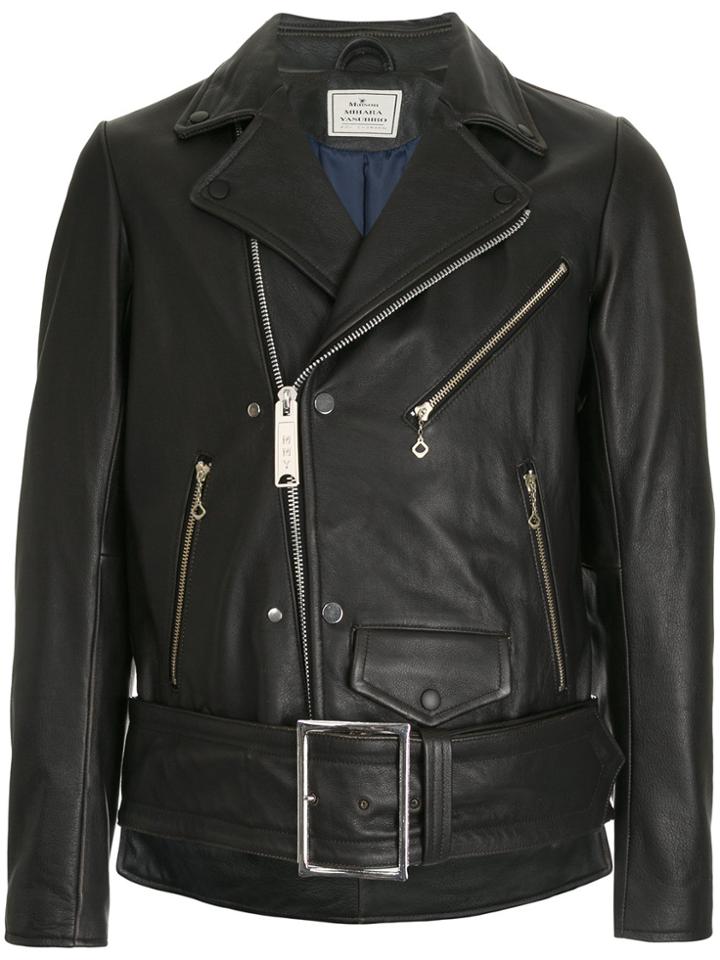 Maison Mihara Yasuhiro Belted Biker Jacket - Black