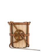 Tory Burch Miller Wicker Bucket Bag - Neutrals