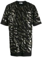 Faith Connexion Oversized Sequin-embellished T-shirt - Black