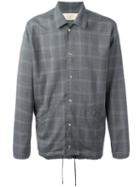 Maison Flaneur Checked Shirt Jacket, Men's, Size: 52, Grey, Virgin Wool/viscose